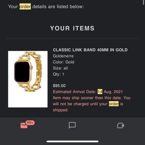 Gold Apple Watch Band